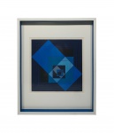 Dionisio Del Santo: "Mental espaço", Serigrafia s. papel ass. inf. dir. dat. 1975 , Permuta V 6/7 , exemplar 37/75. Med. Mi 45 x 45 cm  Me 75 x 62 cm