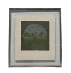 Lyria Palombini : "Sem título", serigrafia ,ass. inf. dir. e dat. 1973, exemplar 9/54. Med. Mi 35 x 32 cm  Me 45 x 42 cm