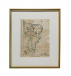 Cartografia: Mapa , "Carta do Brasil e Rio da Prata , emoldurado. Med. Mi 28 x 22 cm  Me 44 x 38 cm