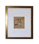 REMBRANDT VAN RIJN (1606-1669, D'aprés) : "Estudo de cabeças de Saskia e outras mulheres", gravura , ass. ao centro e dat. 1636. Med. Mi 15,5 x 13 cm  Me