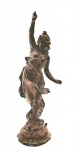 Bela escultura em petit bronze , representando "Ninfa", sem assinatura aparente , apresenta alguns defeitos , no estado. Med. 25 cm alt