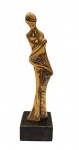 MAZEREDO: Bela escultura em bronze representando figura feminina , assinada. Med. 20 cm alt e 6 x 6 x 3 cm (base)