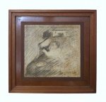 Aloysio Zaluar (Rio de Janeiro RJ 1937):  " Sem título" , crayon s. papel, ass. inf. dir e dat. Rio 1961. Med. Mi 30 x 30 cm   Me 46 x 46 cm (Nota Biográfica: Aloysio Zaluar é pintor, gravador e cineasta. Estudou pintura na Escola Nacional de Belas-Artes entre 1956 e 1961, e aprendeu gravura com Goeldi e Darel Valença Lins. Em 1964, realizou sua primeira mostra individual na Galeria Santa Rosa, no Rio de Janeiro. Participou de diversas edições do Salão Nacional de Arte Moderna, no Rio de Janeiro, entre 1958 e 1967. Em 1965, foi um dos fundadores da Escola de Belas-Artes de Santa Maria, no Rio Grande do Sul. Entre as exposições de que participou, destacam-se: Arte Contemporânea Brasil-Senegal, no MAM/RJ, em 1975; Panorama das Artes Gráficas Brasileiras, no MAM/SP, em 1977; Bienal Latino-Americana de São Paulo, no Parque do Ibirapuera, em 1978; Universo do Futebol, no MAM/RJ e na Acervo Galeria de Arte, no Rio de Janeiro, em 1982; e Retrospectiva, no CCBB, no Rio de Janeiro, em 1993. Atua também como autor do filme O Clóvis Vem Aí, realizado em 1977.