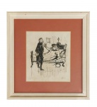 DAREL : Bico de pena , assinada inf. dir. Med. Mi 18 x 16 cm  Me 32 x 30 cm