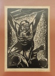 OSWALDO GOELDI : Xilogravura , ass. inf. dir . Med.19,5 x 13,5 cm  (sem moldura)