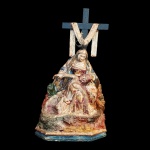 Imagem sacra lavrada na representação de Nossa Senhora da Piedade no Monte Gólgota, em composição co