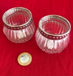 Antigos Potes de vidro decorativo da marca Home Accents produzido na Holanda.