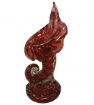 Magnifica e belíssima "CORNUCÓPIA EM MURANO"  Com contorno frisos e bolhas. Medidas: Alt. 57 x 20 cm.