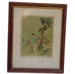 Print - Japonês - Assinado  Medida total: 40 x 32 cm.