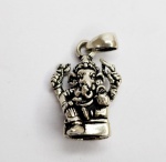 Vintage Luxo Jóias, Coleção, Pingente em Prata de Lei 925, Amuleto Divindade GANESHA de Bali, medindo 19mm. Peso total 3,05gr