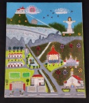 "Cristo Baia de Guanabara - Teresópolis Serra dos Órgãos - No Bairro do Alto". OST, assinado. Medindo: 46 x 38 cm.