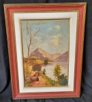 A. Monteiro - "Sem titulo" OST.  Assinado. Moldura: 86 X 65 cm. Tela 60 X 40 cm. Apresenta pequenas avarias na tela.