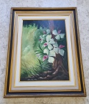 Fioravante - Orquídea em tronco, OST. Medindo: 72 x 52 cm e com moldura 84 x 102 cm.