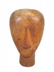 ARTE POPULAR - Um ex-voto confeccionado em madeira representando "Cabeça Masculina". Altura 15 cm