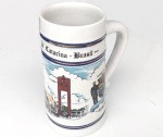 Vintage Coleção, Decoração, Canecão de Chopp em Porcelana Ceiamarte, de Blumenau, SC, medindo 19,2 altura e 11,1cm de base