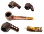 Vintage Coleção, Decoração, Restauração, Lote contendo Cachimbos Rigel Extra em madeira, com leve fissura no centro do tubo; Cachimbo bertoldi em madeira modelo reto medindo 14,5cm. + partes diversas