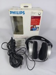 Stereo Headphones Philips com alça ajustável cabo com 6m, sem uso e na caixa