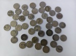 Lote de moedas de 100 réis de níquel, de datas diversas