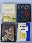 Quatro livros - Pablo Picasso, Imagine John Lennon, Dicionário de Whisky e Um passeio pela cidade do Rio de Janeiro