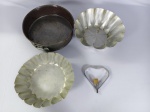 Formas de alumínio vintage, para bolos e tortas, incluindo modelos ondulados e com fundo removível