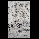 GIL TOLEDO - Dias e Noites. Acrílica s/ tela. Ass. e datado 1999, frente. No verso ass. datado e titulado. 180 x 100 cm.