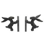 Serre Livre  Par de Burricos em bronze. Base em mármore. 20 x 16 x 10 cm.