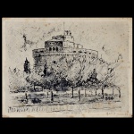 H. COZZO - Castel St. Ângelo. Ass, datado e localizado Roma, 1949 cid. 20 x 26 cm.