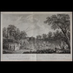 Vue du Bain de Cerenbrensky et de Ses Environs à Moscou - Gravura com texto bilingue francês e russo. Publicada em 1799 com o privilégio de Sua Majestade Imperial Paulo Primeiro, Imperador de todas as Rússias. Desenho de Gérard de La Barthe de 1796 e edição de M.G. Eicher. 50 x 73 cm. Apresenta rasgo na borda sem afetar.