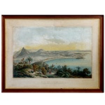 HAGUENDOR EDRICH HAGEDORN Hamburgo, Alemanha, 1814  Petrópolis, RJ, 1889) - Rio de Janeiro  A Cidade, O Catete, Botafogo, St. Clemento (da Babilonia). Publie a Rio de Janeiro ches Leuzinger. Imp Lemercier, Paris. 44 x 69 cm (MI). 67 x 89 cm (ME). Fotógrafo. Vem para o Brasil, fixa-se no Rio de Janeiro em 1832. É proprietário da Casa Leuzinger, adquirida em 1840 como papelaria, que depois funciona como oficina de gravura, tipografia e litografia, e onde a partir da metade da década de 1860 instala um ateliê fotográfico. Realiza uma série de fotografias da cidade e das regiões serranas da província do Rio de Janeiro. A Casa Leuzinger destaca-se como centro de divulgação de um repertório de paisagens do país, em gravura e fotografia.