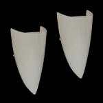 VeART  Modelo Masha. Design Jeannot Cerutti. Made in Italy  - Par de arandelas em vidro de Murano, italianas. 32 x 15 x 17 cm.