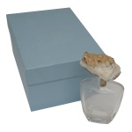 Perfumeiro Elisa Stecca (12 x 9 cm) Beatriz Werebe São Paulo. Tampa de pedra (8 x 9 cm) MT 16 cm.