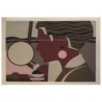 ALDEMIR MARTINS (Aurora, 1922 - SP, 2006)  Coruja. Serigrafia .Tiragem 16/100. 70 x 50 cm (MI). 79 x 67 cm (ME). Pintor, gravador, desenhista, ilustrador. Reconhecido pela produção figurativa amplamente difundida nos meios de comunicação,