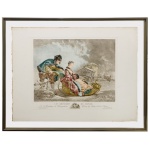 Gravura francesa. Le Amusemens de LHiver. 36 x 45 cm (MI). 48 x 56 cm (ME).