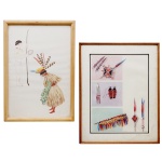 NOÊMIA  Lote constando de 2 Gravuras. Ass. 42 x 30 cm (MI). 55 x 43 cm (MI) / 50 x 33 cm (MI). 54 x 38 cm (ME).