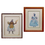 CARYBÉ, HECTOR (Lanús, Argentina, 1911 Salvador, BA, 1997)  Lote constando de 2 gravuras. Ass.  34 x 25 cm (MI). 46 x 38 cm (ME) / 30 x 20 cm (MI). 45 x 36 cm (ME).