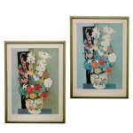 Conjunto de 2 reproduções - Flores Kigling. 64 x 46 cm (MI). 70 x 51 cm (ME).