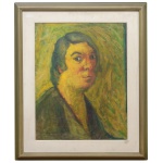 GUIDO TOTOLI (Mercato Silento, Itália, 1937)  Retrato de Homem. Óleo s/ tela. Ass. cie. 50 x 40 cm (MI). 67 x 57 cm (ME). Pintor, escultor, desenhista, ceramista e artista plástico.