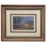 ANTONIO EUGENIO. PASCOTTO (1924-1994)  Casinha. Óleo s/ eucatex. Ass. e datado 1985, cid. 14 x 22 cm (MI). 37 x 45 cm (ME).