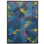 VERA  Padrão Botânico com Folhagens Escuras sobre um Fundo Colorido Vibrante. Óleo s/ eucatex. 102 x 73 cm (MI). 107 x 78 cm (ME).