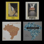 Lote constando de 4 livros, sendo: Museu de Arte Moderna RJ / Museu Paraense Emilio Goeldi / Livro de Arte Brasileira. Brasiliana Art VI  e II.