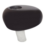 FLOS  Design Achille e Pier Giacomo Castiglioni criado em 1967. Modelo Snoopy - Luminária de mesa italiana. Base confeccionada em mármore de Carrara polido e inclinado. com base em mármore e cúpula preta. O design foi inspirado na silhueta do personagem Snoopy da tira em quadrinhos 37 x 40 cm.