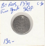 P176-80 REIS DE PRATA DE 1770 FURO TAPADO
