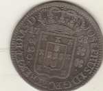 P182-320 REIS DE PRATA DE 1768 SUBQ, COROA ALTA SOBERBA , SEM LETRA MONETARIA