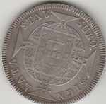 P471A-ESFERA LARANJA - 640 REIS DE 1818R , MUITO ESCASSA