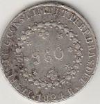 P505-960 REIS DE PRATA DE 1824R,MOEDA BASE SOL ARGENTINO , RARO EM MOEDAS DO IMPERIO
