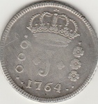 P278-600 REIS DE 1764R , VARIANTE 1 INVERTIDO , MUITO RARA