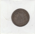 P253A-SERIE J , 150 REIS DE 1754R , VARIANTE ATAN NGIS