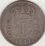 P264-SERIE J , 300 REIS DE 1757R