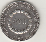 P536-400 REIS DE PRATA DE 1834