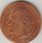 BALSEMÃO, 2000 REIS DE 1891 EM MADEIRA